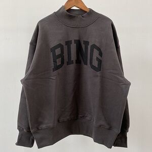 Anine Bing Men's Dark Gray Logo Sweatshirt